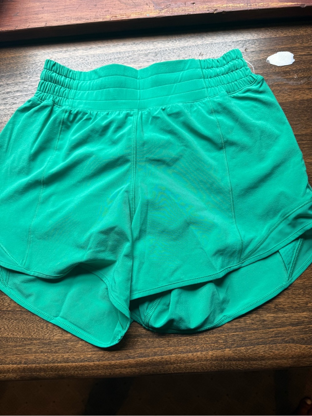 Green women’s lululemon hotty hot shorts